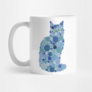 Cat Blue Dots Mug